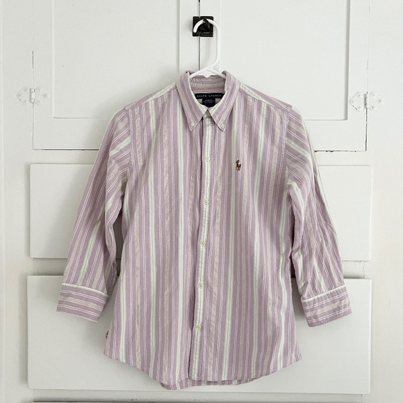 Vintage Y2K Ralph Lauren Slim Fit Button-Down Shirt Size 6 - Picture 1 of 7
